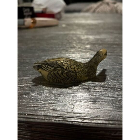 Artemis Inc. Scrimshaw Miniature Duck Figurine 1982 - Picture 3 of 7